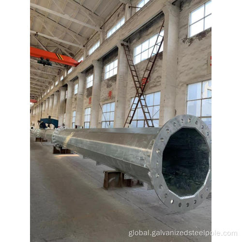 steel pole price 35KV polygonal transmission steel pole Factory